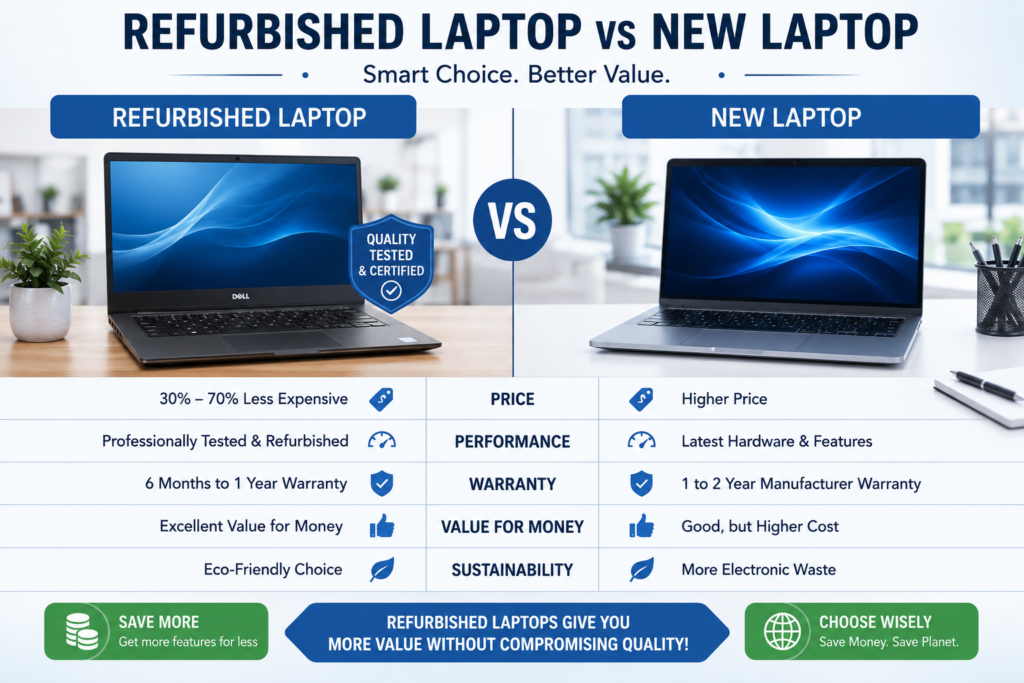 Refurbished vs new laptops: smart choice