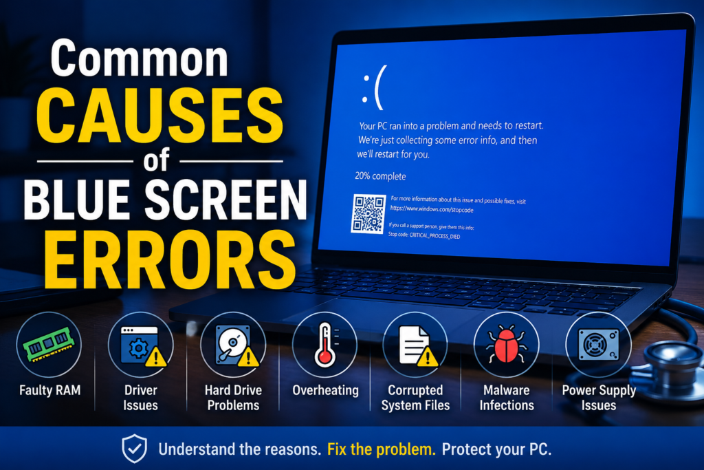Common causes of blue screen errors