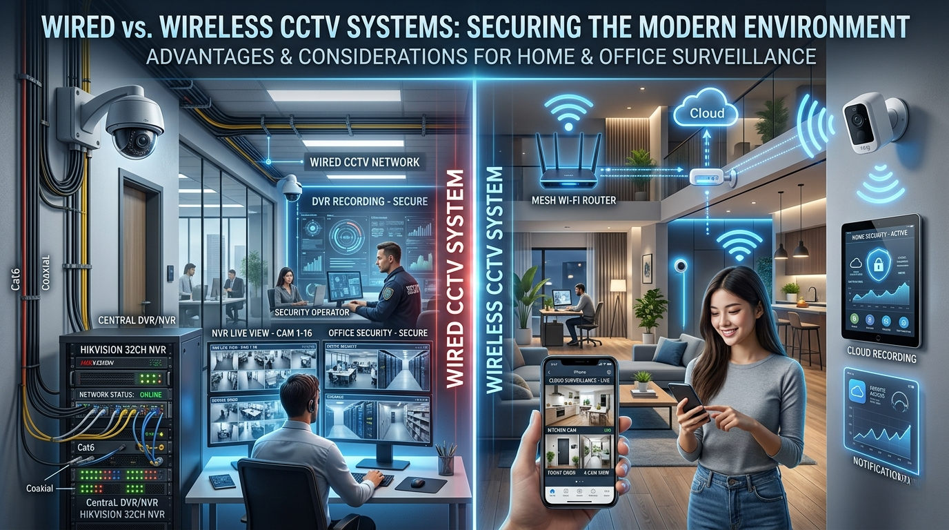 Wired vs wireless CCTV cameras