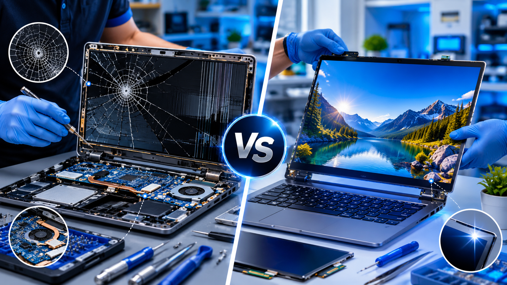 Laptop Screen Repair vs Replacement